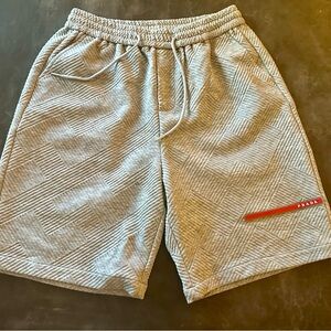 Prada Textured Gray Athletic Shorts